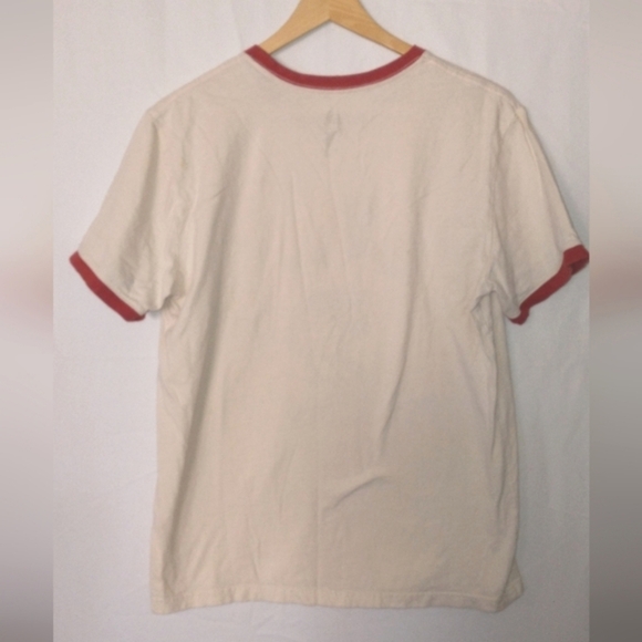 Disney Retro Vintage Feel Mickey Mouse Cream and Red T-Shirt Large - Picture 4 of 5